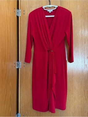 charter club faux wrap dress Charter Club Women's Hardware Faux Wrap Dress Blue Size X-Small